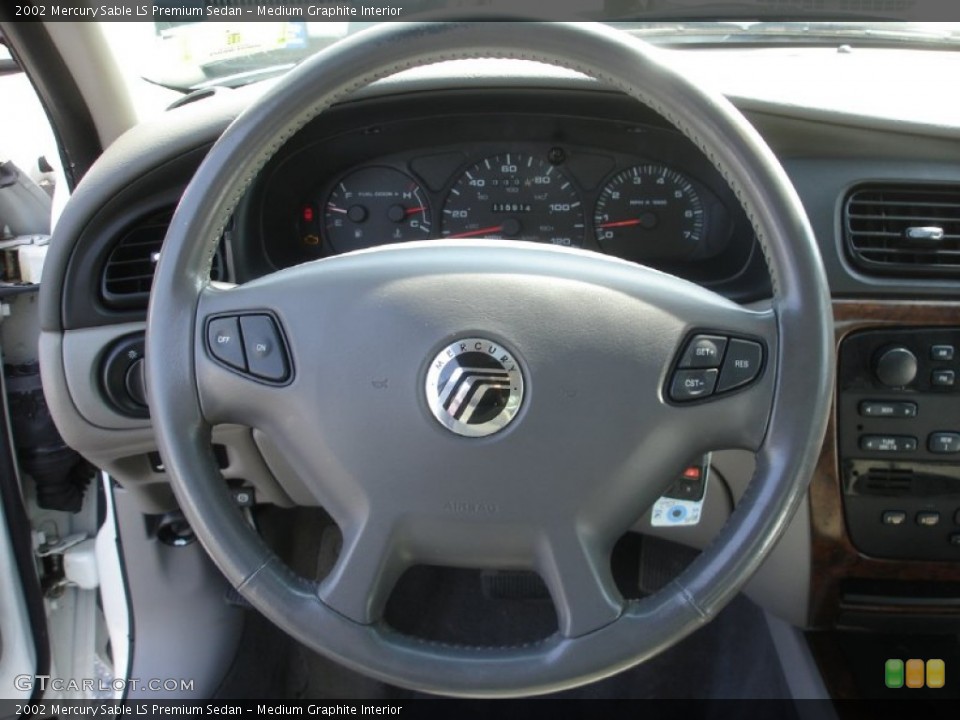 Medium Graphite Interior Steering Wheel for the 2002 Mercury Sable LS Premium Sedan #82701370