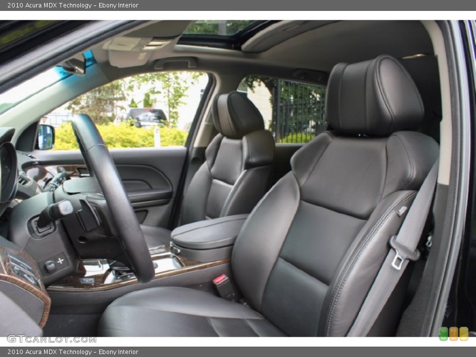 Ebony Interior Front Seat for the 2010 Acura MDX Technology #82703602