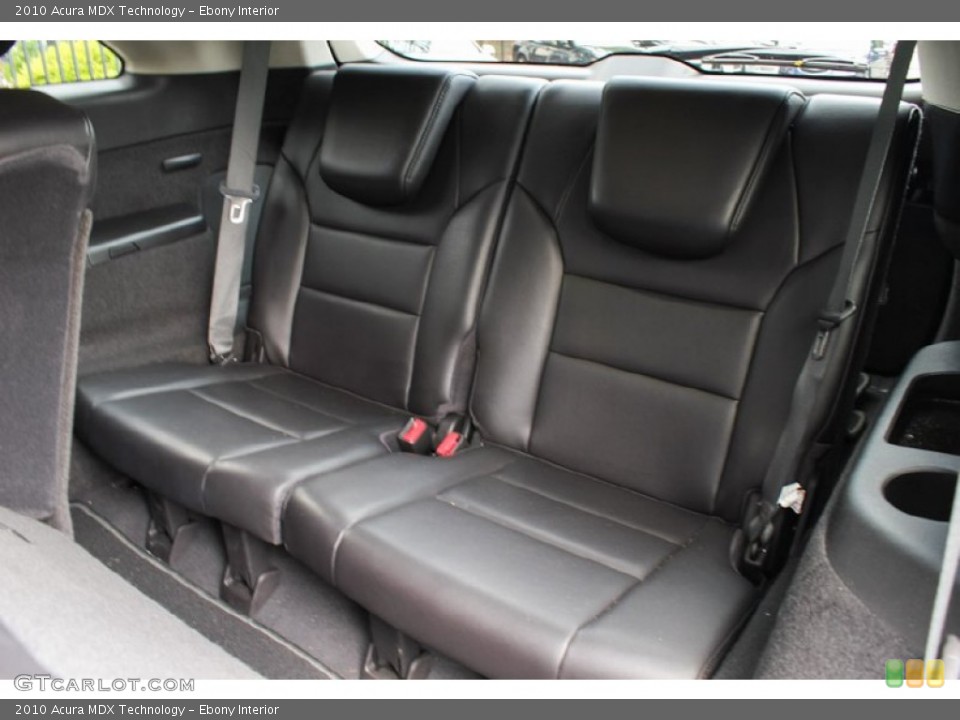 Ebony Interior Rear Seat for the 2010 Acura MDX Technology #82703762