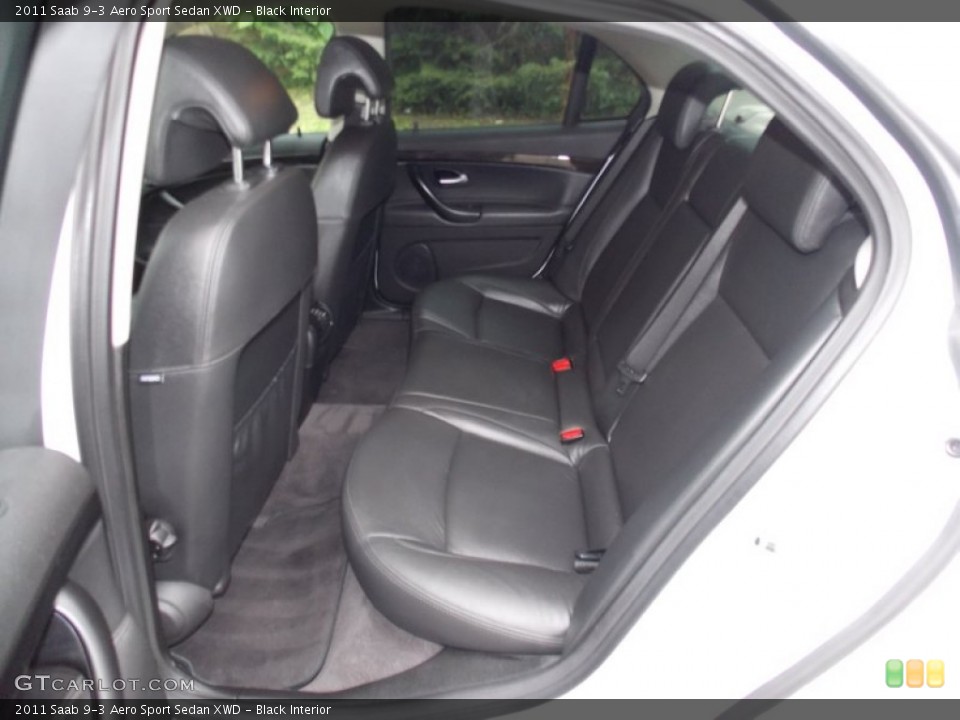Black Interior Rear Seat for the 2011 Saab 9-3 Aero Sport Sedan XWD #82704787