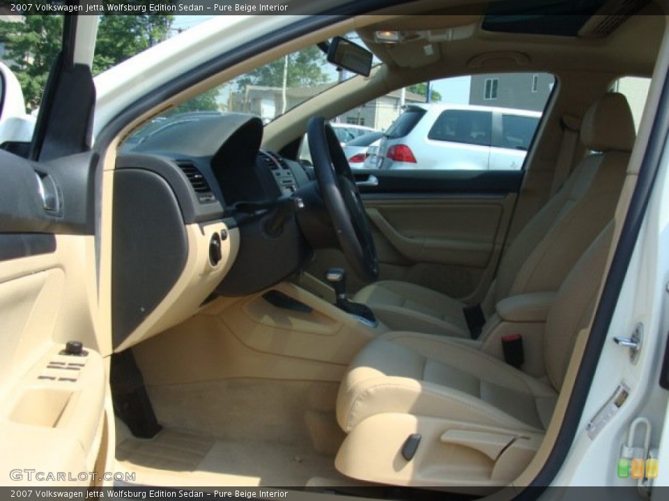 Pure Beige Interior Front Seat for the 2007 Volkswagen Jetta Wolfsburg Edition Sedan #82704805