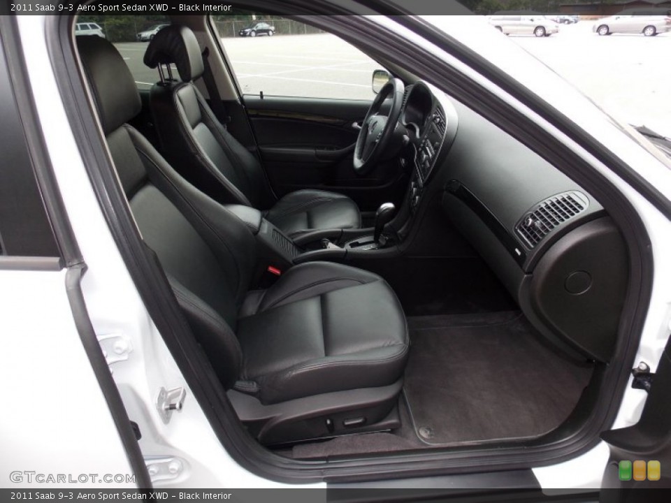 Black Interior Front Seat for the 2011 Saab 9-3 Aero Sport Sedan XWD #82704845