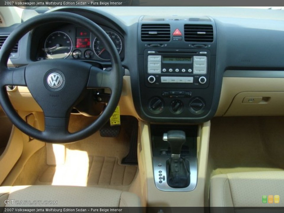 Pure Beige Interior Dashboard for the 2007 Volkswagen Jetta Wolfsburg Edition Sedan #82704846