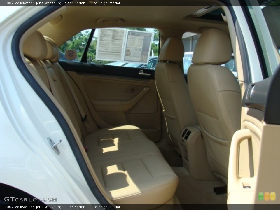 Pure Beige Interior Rear Seat for the 2007 Volkswagen Jetta Wolfsburg Edition Sedan #82704913