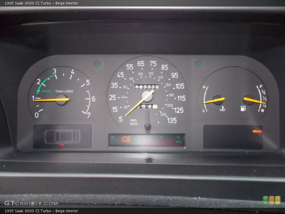 Beige Interior Gauges for the 1995 Saab 9000 CS Turbo #82705810