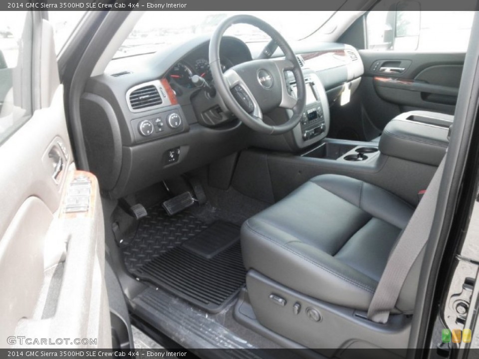 Ebony Interior Photo for the 2014 GMC Sierra 3500HD SLE Crew Cab 4x4 #82706589