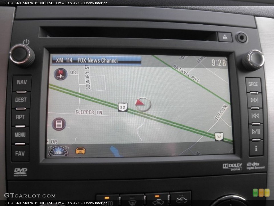 Ebony Interior Navigation for the 2014 GMC Sierra 3500HD SLE Crew Cab 4x4 #82706650