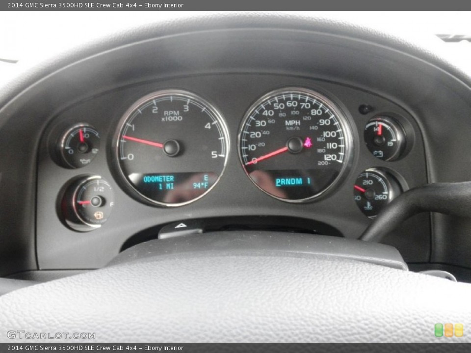 Ebony Interior Gauges for the 2014 GMC Sierra 3500HD SLE Crew Cab 4x4 #82706758