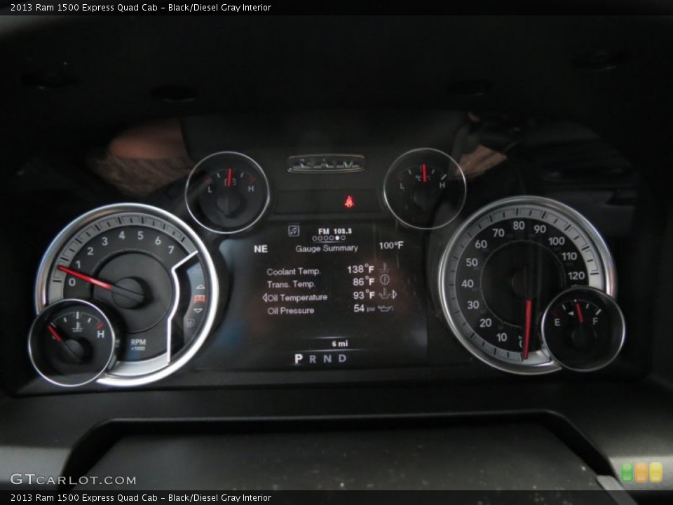 Black/Diesel Gray Interior Gauges for the 2013 Ram 1500 Express Quad Cab #82706977