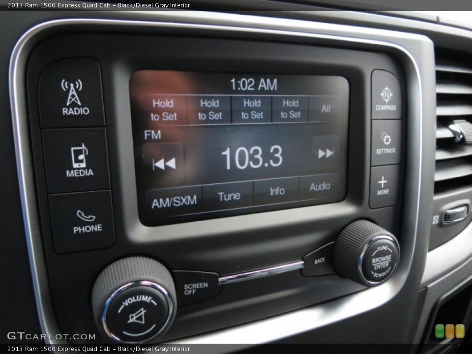 Black/Diesel Gray Interior Audio System for the 2013 Ram 1500 Express Quad Cab #82706998