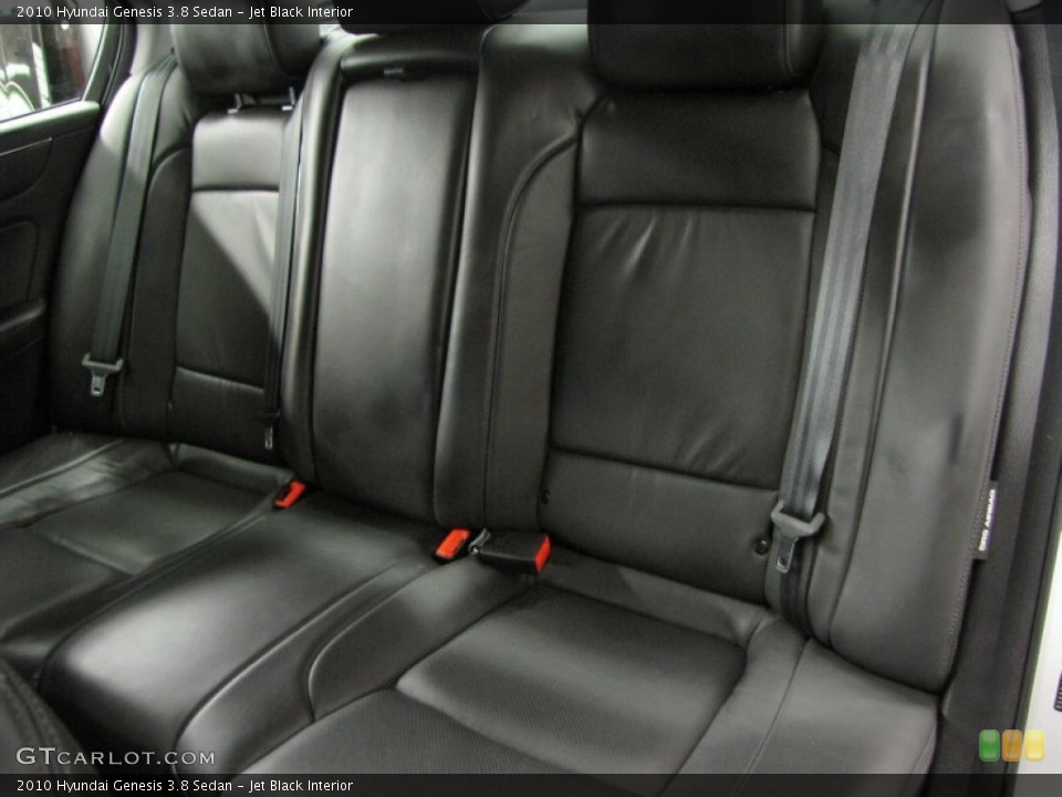 Jet Black Interior Rear Seat for the 2010 Hyundai Genesis 3.8 Sedan #82707010