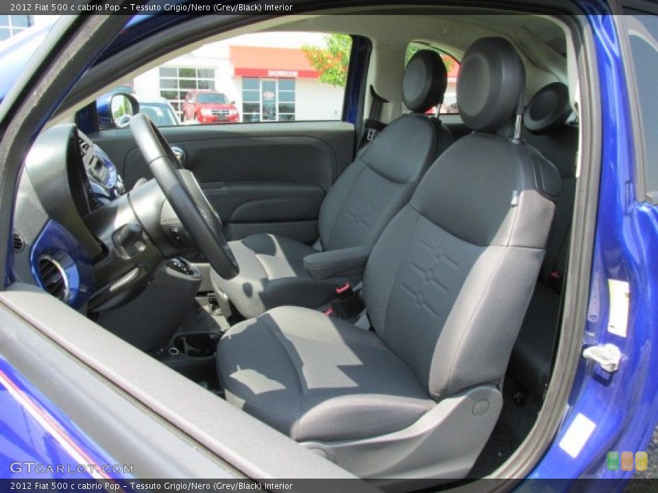 Tessuto Grigio/Nero (Grey/Black) Interior Front Seat for the 2012 Fiat 500 c cabrio Pop #82707092