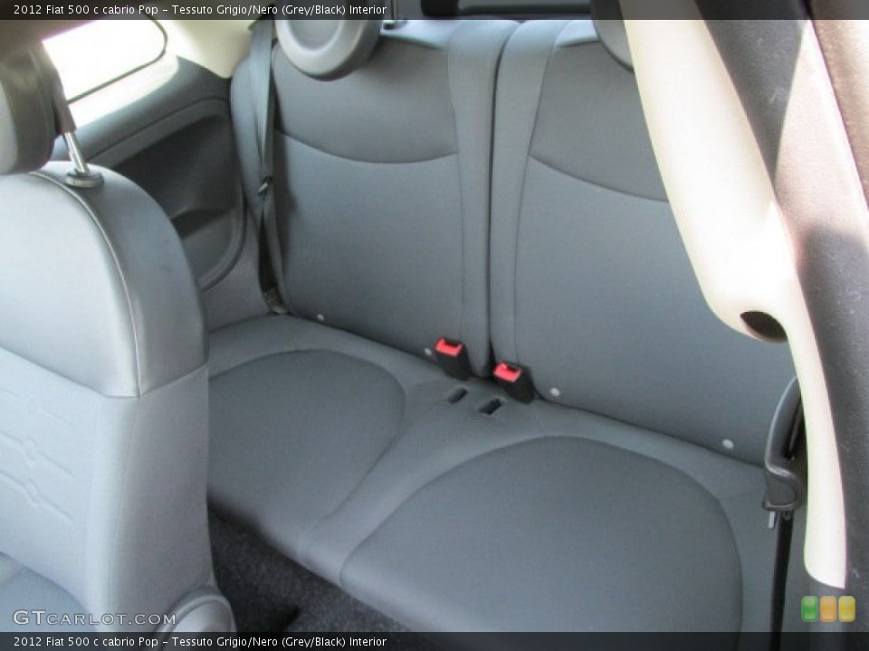 Tessuto Grigio/Nero (Grey/Black) Interior Rear Seat for the 2012 Fiat 500 c cabrio Pop #82707202