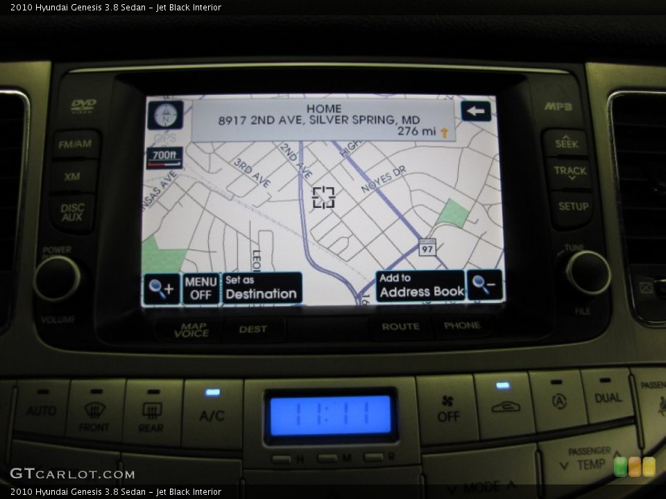 Jet Black Interior Navigation for the 2010 Hyundai Genesis 3.8 Sedan #82707374