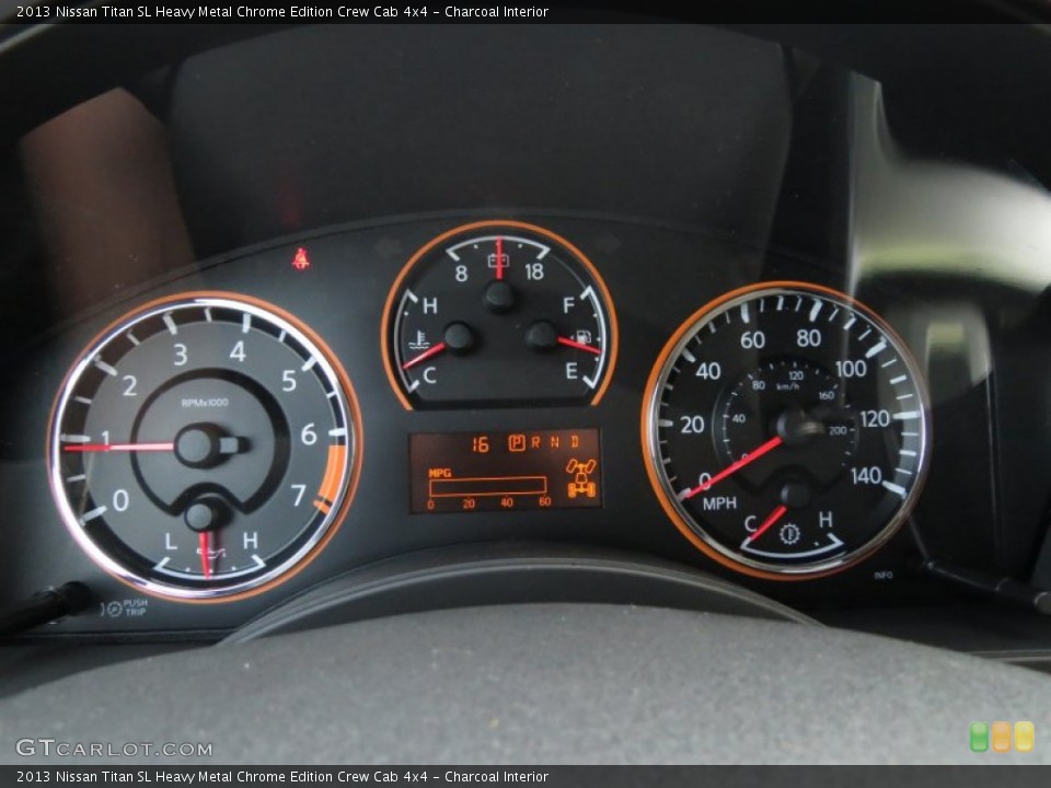 Charcoal Interior Gauges for the 2013 Nissan Titan SL Heavy Metal Chrome Edition Crew Cab 4x4 #82708849