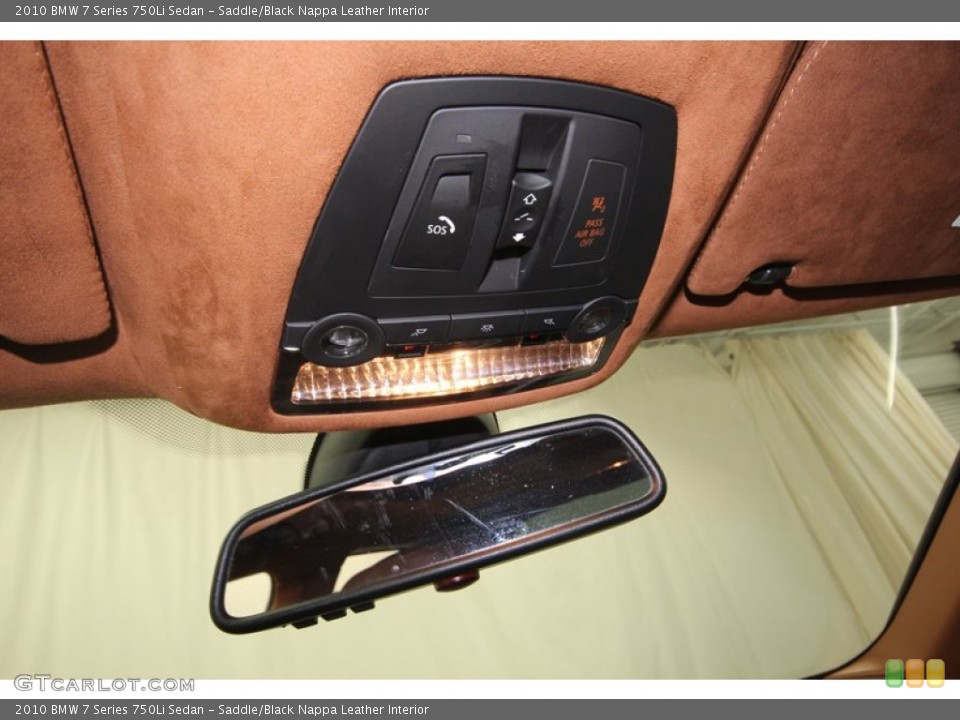 Saddle/Black Nappa Leather Interior Controls for the 2010 BMW 7 Series 750Li Sedan #82712977