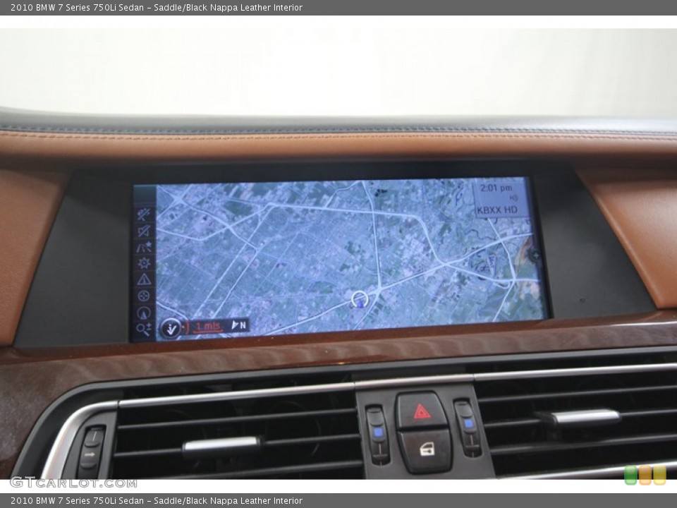Saddle/Black Nappa Leather Interior Navigation for the 2010 BMW 7 Series 750Li Sedan #82713019