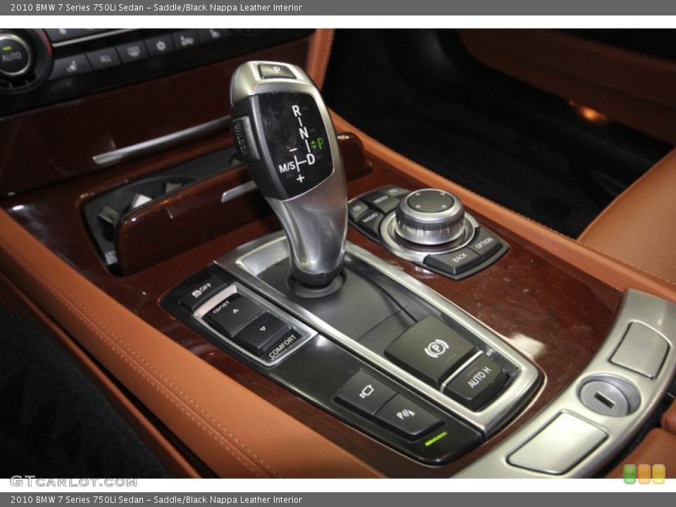 Saddle/Black Nappa Leather Interior Transmission for the 2010 BMW 7 Series 750Li Sedan #82713086