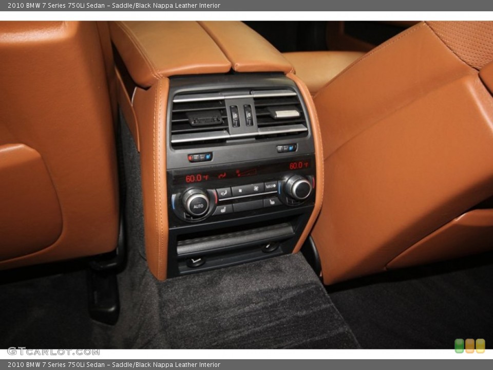 Saddle/Black Nappa Leather Interior Controls for the 2010 BMW 7 Series 750Li Sedan #82713331