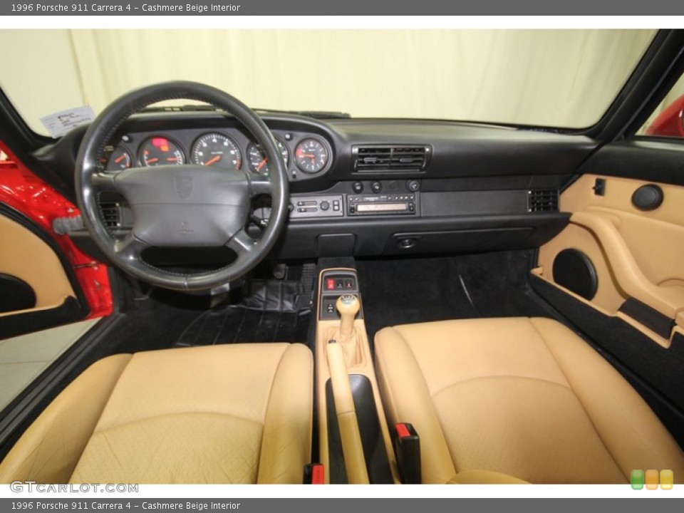 Cashmere Beige Interior Dashboard for the 1996 Porsche 911 Carrera 4 #82714522
