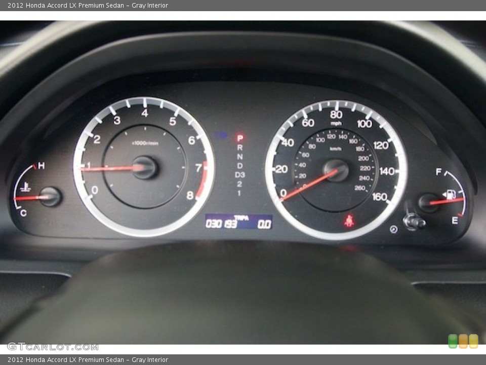 Gray Interior Gauges for the 2012 Honda Accord LX Premium Sedan #82719574