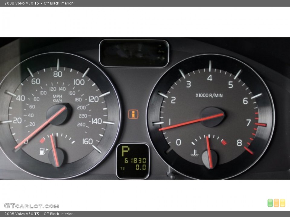 Off Black Interior Gauges for the 2008 Volvo V50 T5 #82722709