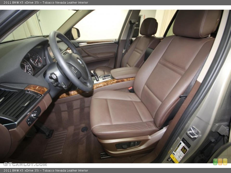 Tobacco Nevada Leather Interior Front Seat for the 2011 BMW X5 xDrive 35i #82723069