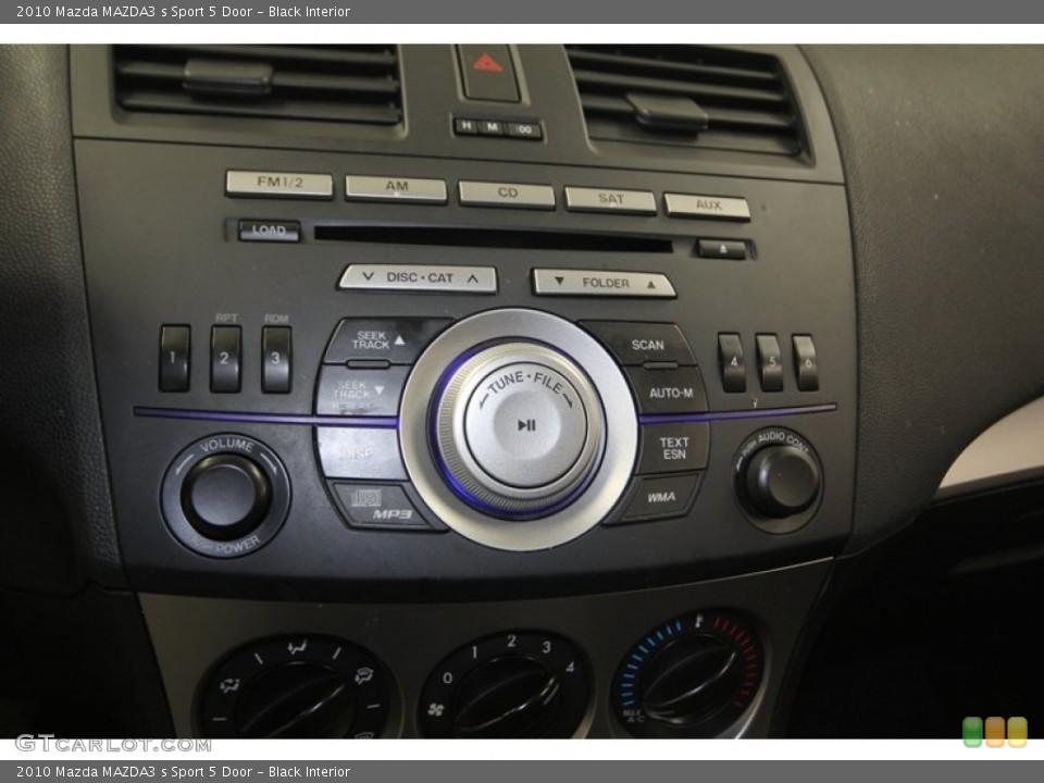 Black Interior Controls for the 2010 Mazda MAZDA3 s Sport 5 Door #82724380