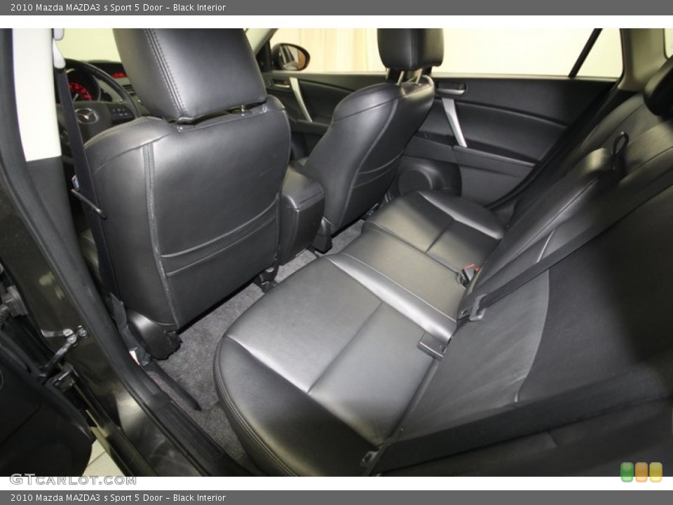 Black Interior Rear Seat for the 2010 Mazda MAZDA3 s Sport 5 Door #82724461