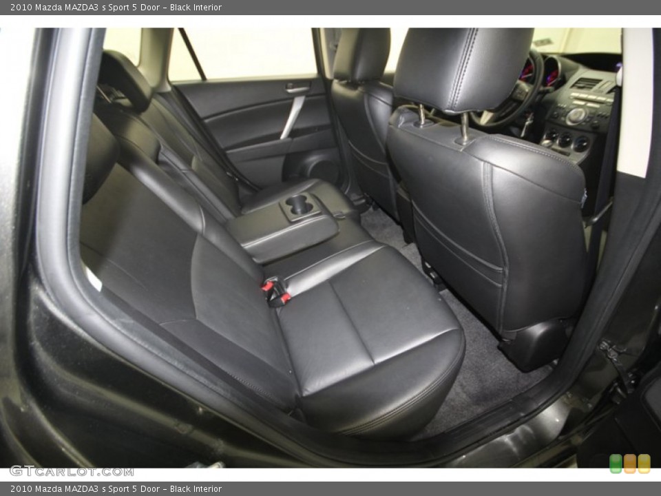 Black Interior Rear Seat for the 2010 Mazda MAZDA3 s Sport 5 Door #82724523