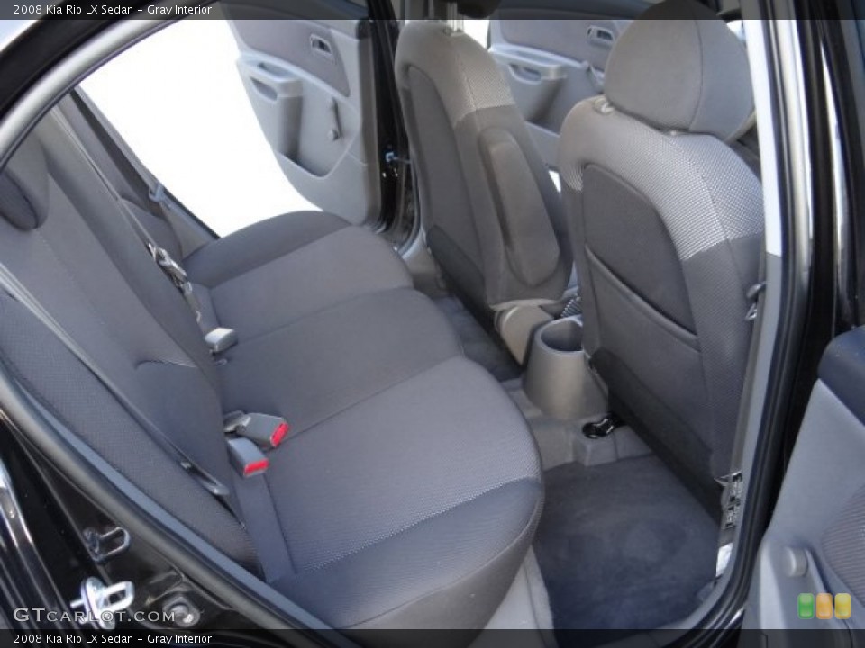 Gray Interior Rear Seat for the 2008 Kia Rio LX Sedan #82724911