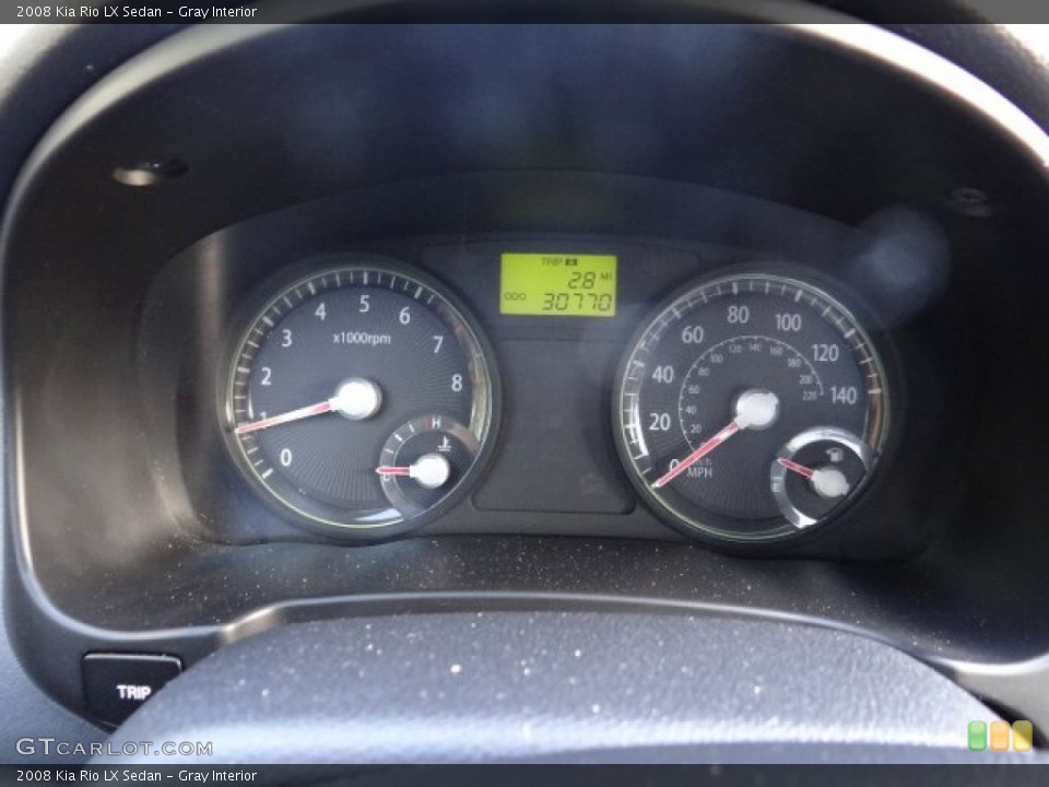 Gray Interior Gauges for the 2008 Kia Rio LX Sedan #82725061