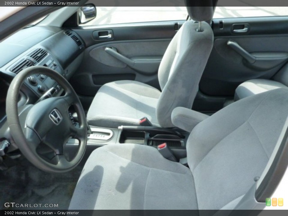 Gray Interior Front Seat for the 2002 Honda Civic LX Sedan #82725814