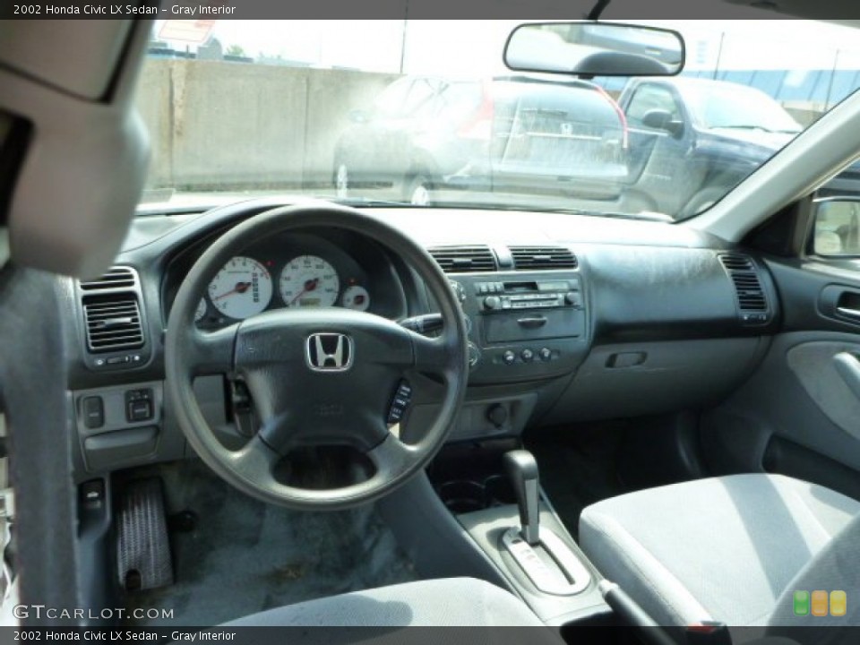 Gray Interior Prime Interior for the 2002 Honda Civic LX Sedan #82725835