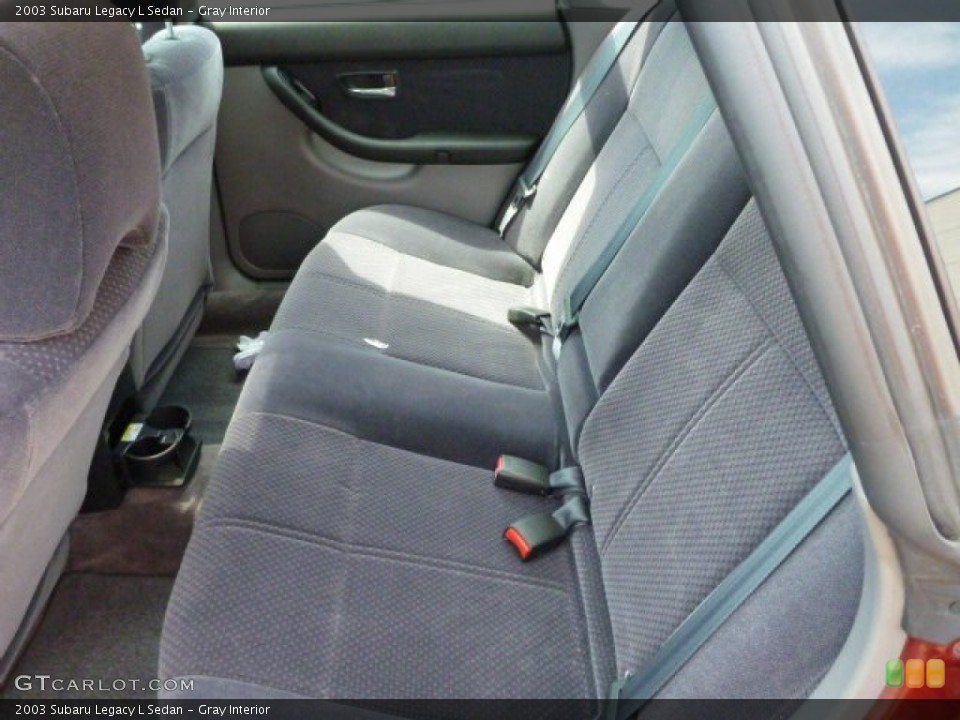 Gray Interior Rear Seat for the 2003 Subaru Legacy L Sedan #82726204
