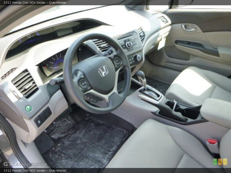 Gray Interior Prime Interior for the 2012 Honda Civic NGV Sedan #82728616