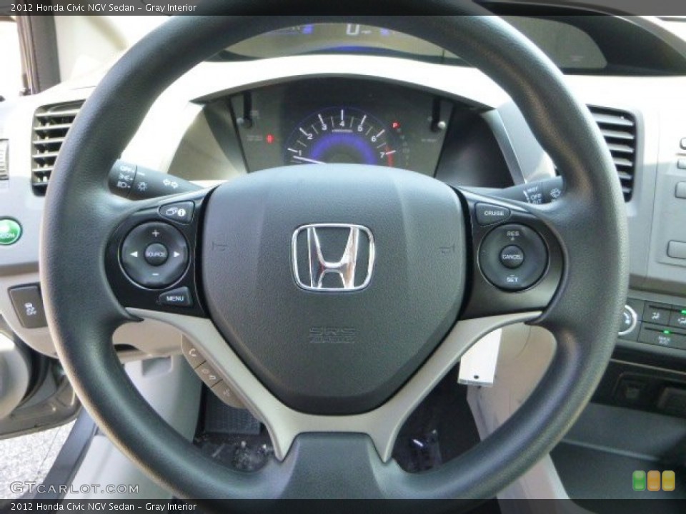 Gray Interior Steering Wheel for the 2012 Honda Civic NGV Sedan #82728628
