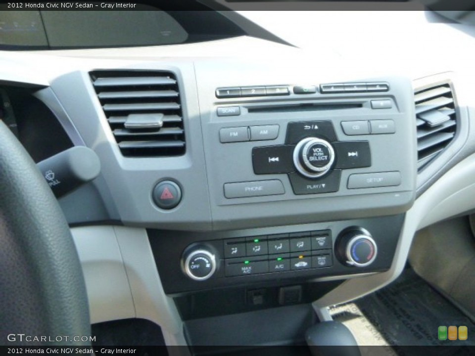 Gray Interior Controls for the 2012 Honda Civic NGV Sedan #82728634