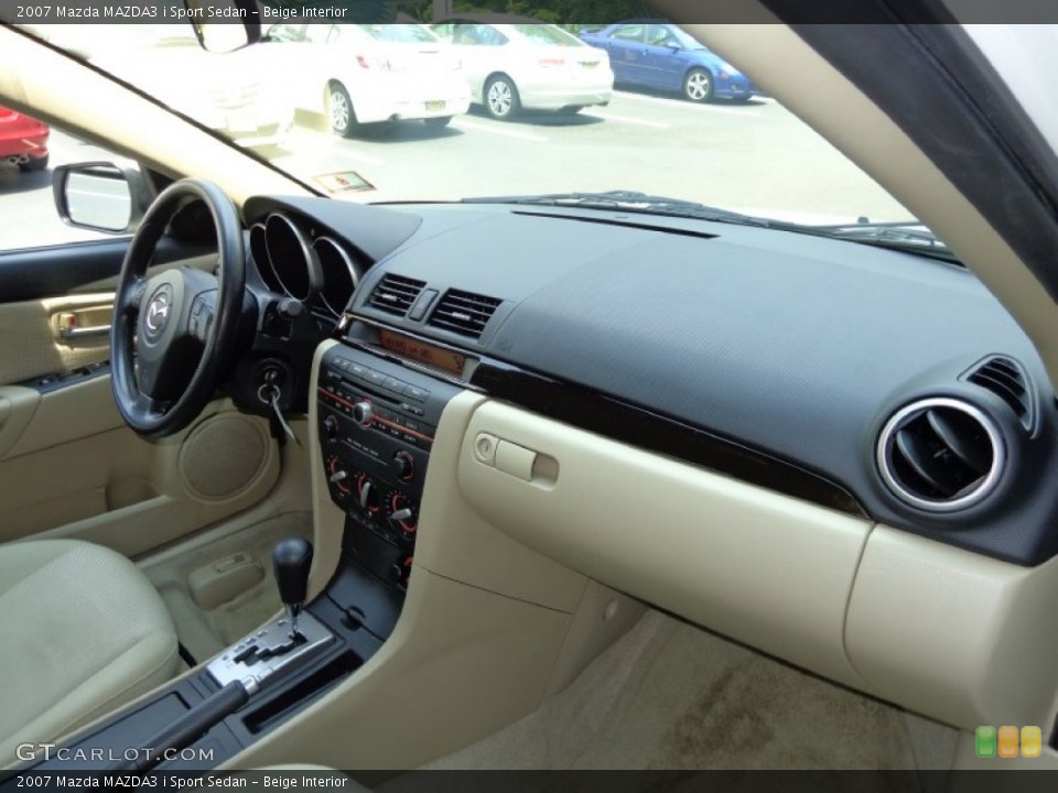 Beige Interior Dashboard for the 2007 Mazda MAZDA3 i Sport Sedan #82728943