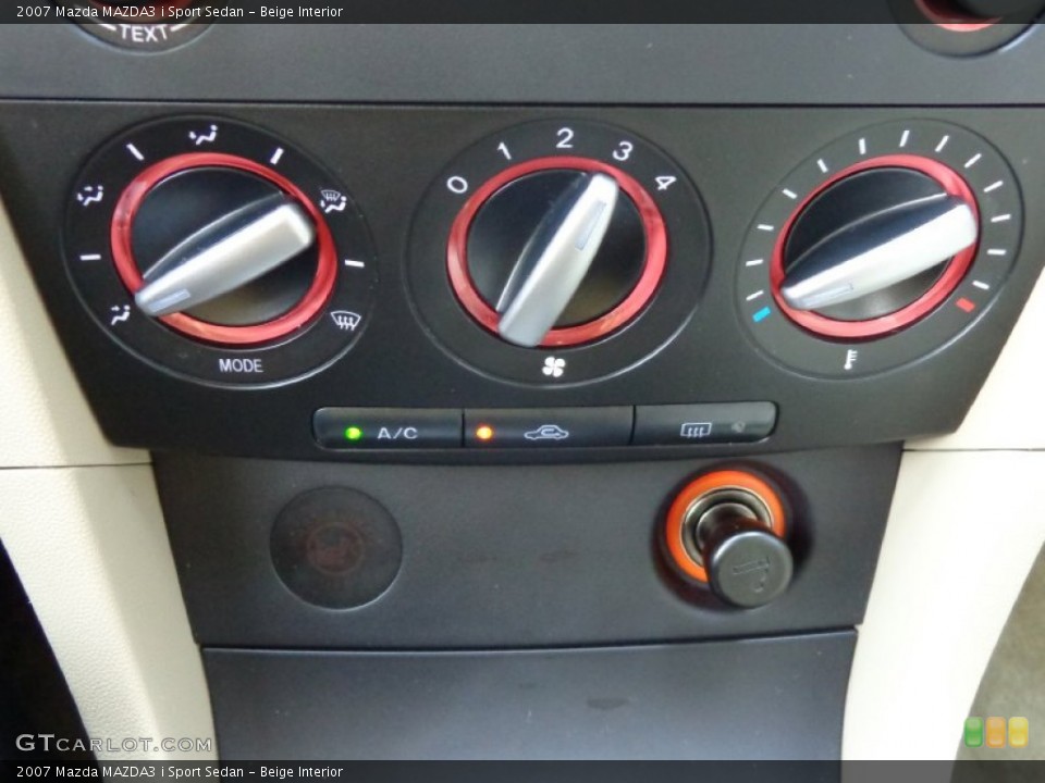 Beige Interior Controls for the 2007 Mazda MAZDA3 i Sport Sedan #82729055