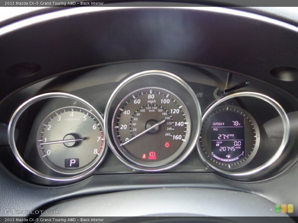 Black Interior Gauges for the 2013 Mazda CX-5 Grand Touring AWD #82729285