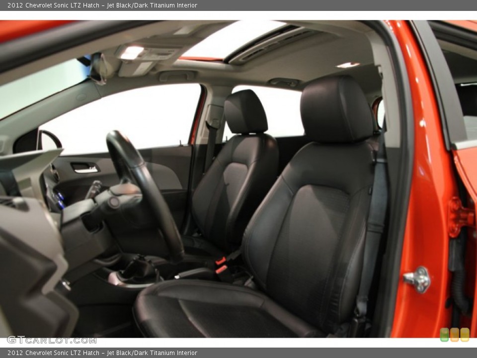 Jet Black/Dark Titanium Interior Front Seat for the 2012 Chevrolet Sonic LTZ Hatch #82730173