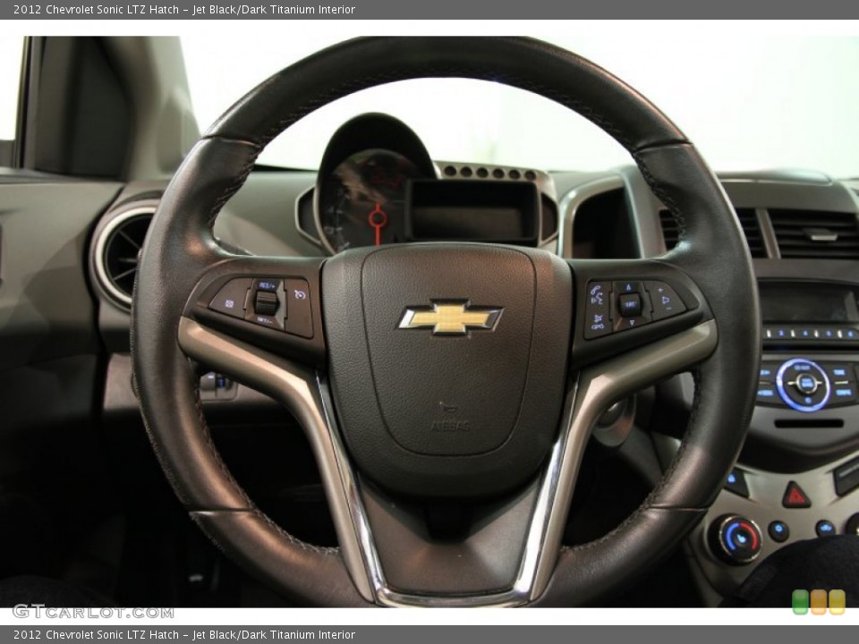 Jet Black/Dark Titanium Interior Steering Wheel for the 2012 Chevrolet Sonic LTZ Hatch #82730179
