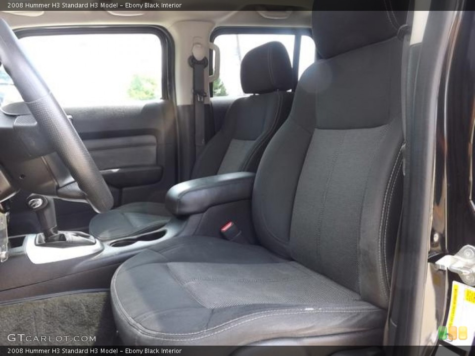 Ebony Black Interior Front Seat for the 2008 Hummer H3  #82730194