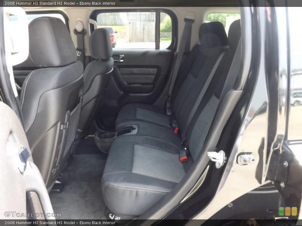 Ebony Black Interior Rear Seat for the 2008 Hummer H3  #82730207