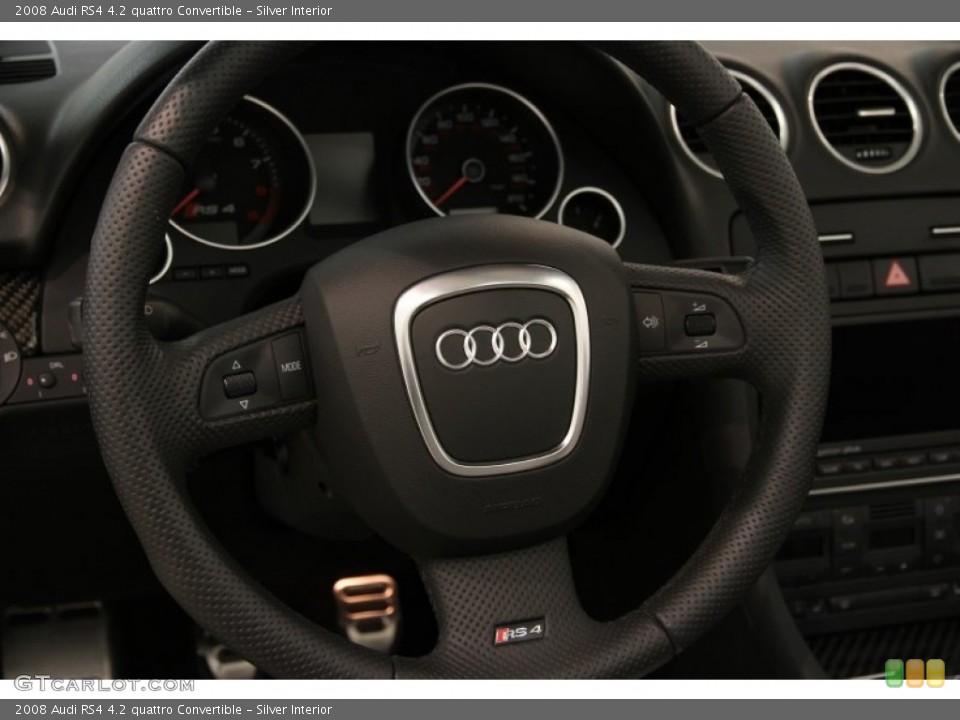 Silver Interior Steering Wheel for the 2008 Audi RS4 4.2 quattro Convertible #82730605