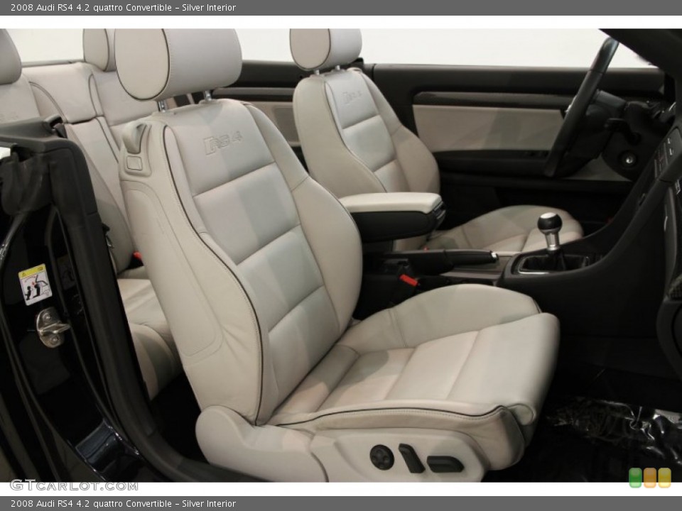 Silver Interior Front Seat for the 2008 Audi RS4 4.2 quattro Convertible #82730716