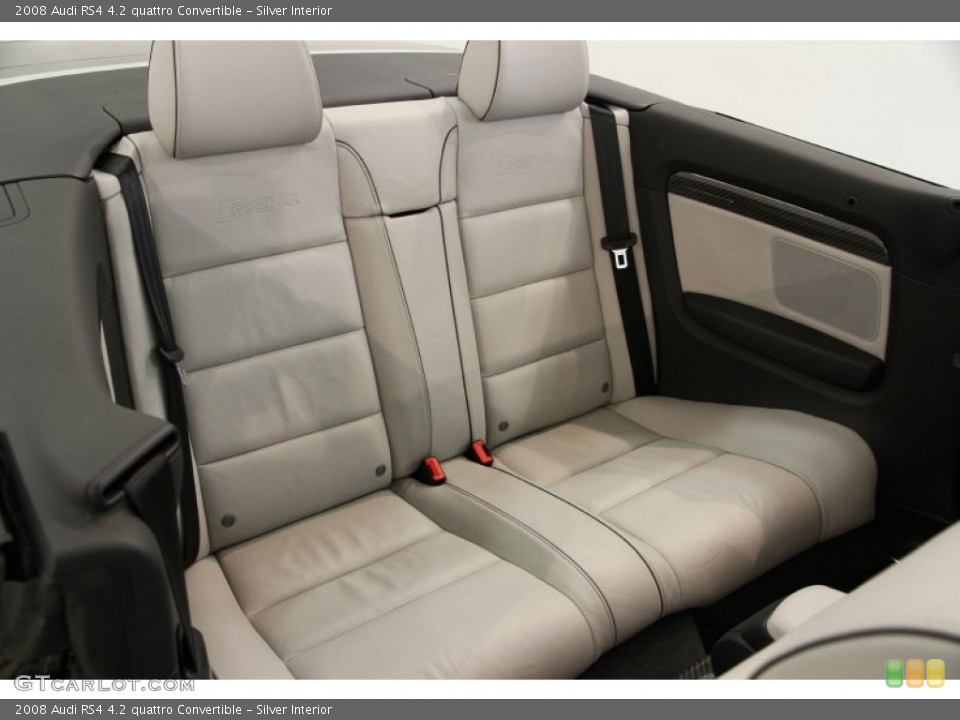 Silver Interior Rear Seat for the 2008 Audi RS4 4.2 quattro Convertible #82730722