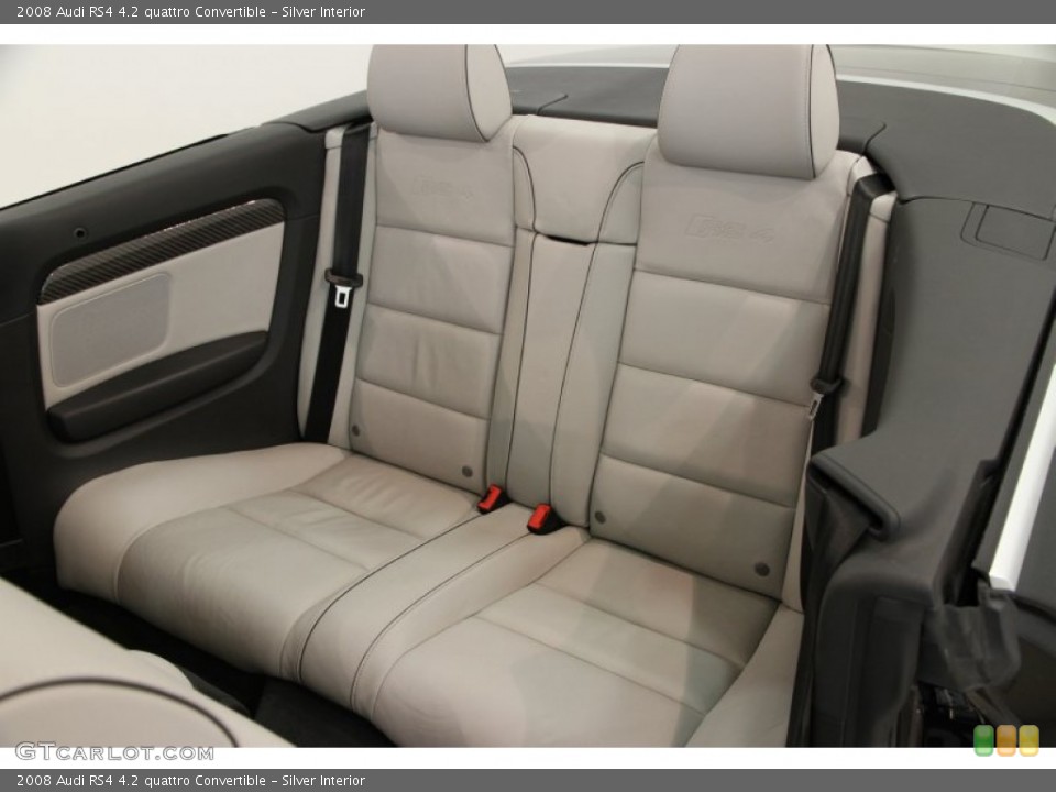 Silver Interior Rear Seat for the 2008 Audi RS4 4.2 quattro Convertible #82730728