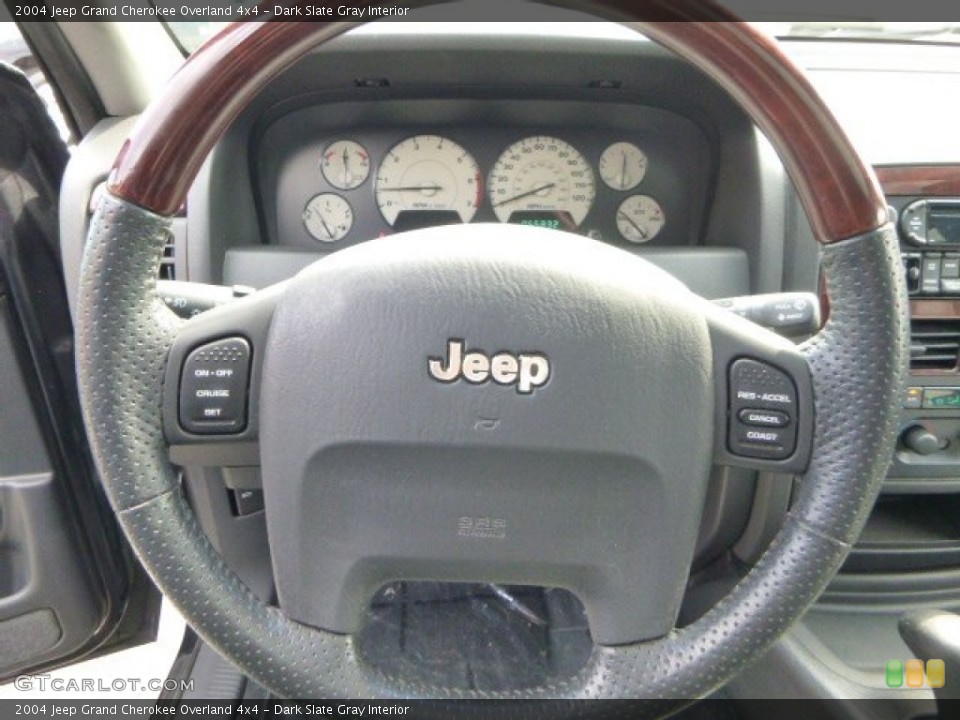 Dark Slate Gray Interior Steering Wheel for the 2004 Jeep Grand Cherokee Overland 4x4 #82731151